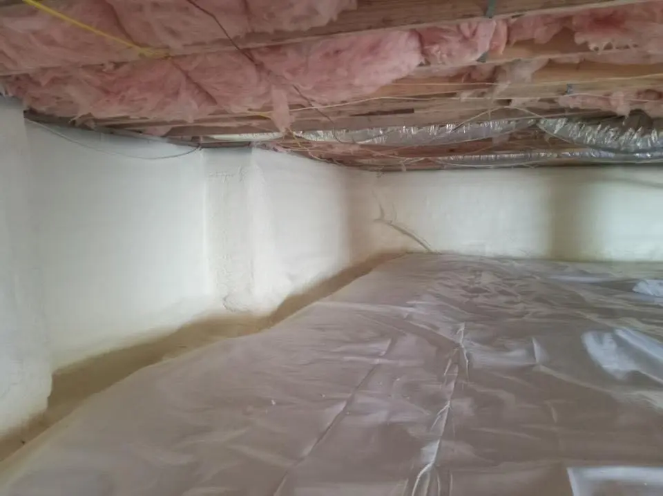 Crawl space encapsulation with closed-cell spray foam for Spray Foam Roofing in Hiram
