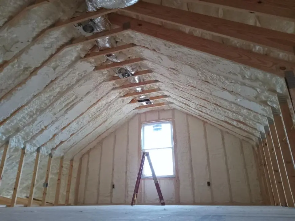 Spray foam roofing application for Crawl Space Insulation project in Hiram